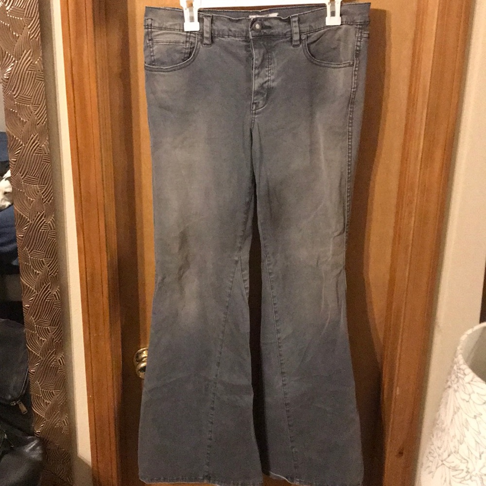 Free People wide leg flare denim